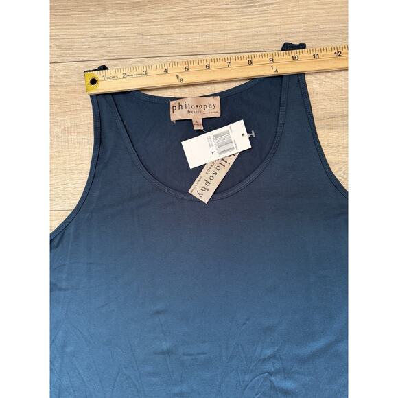 Philosophy Dresses Blue Maxi Tank Dress Sleeveless Stretch Size Large NWT - Picture 9 of 11